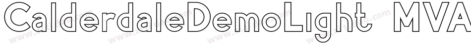 CalderdaleDemoLight-MVA8x字体转换