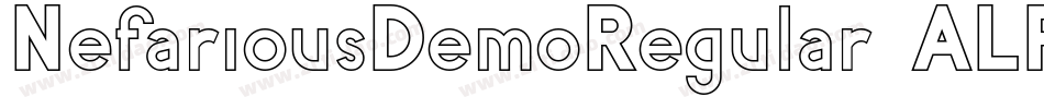 NefariousDemoRegular-ALP8x字体转换