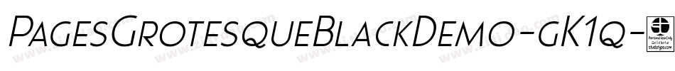 PagesGrotesqueBlackDemo-gK1q字体转换 PagesGrotesqueBlackDemo-gK1q字体转换