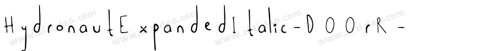 HydronautExpandedItalic-DOOrR字体转换