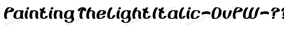 PaintingTheLightItalic-DvPW字体转换