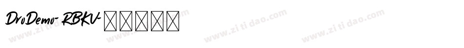 DroDemo-RBKV字体转换
