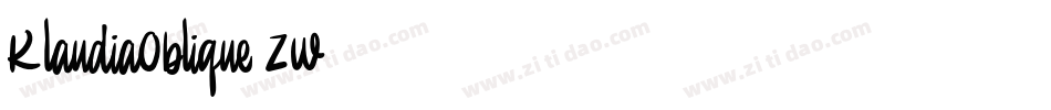 KlaudiaOblique-Zw28字体转换