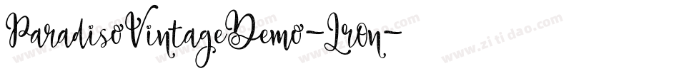 ParadisoVintageDemo-Lr0n字体转换