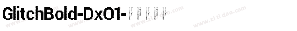 GlitchBold-DxO1字体转换