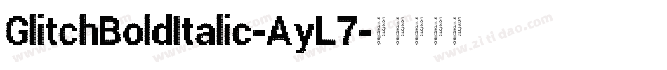 GlitchBoldItalic-AyL7字体转换