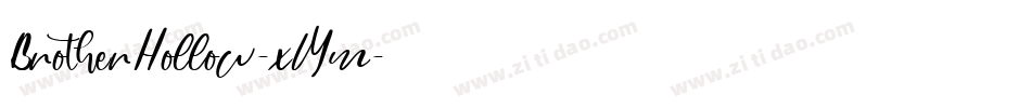 BrotherHollow-xVYm字体转换