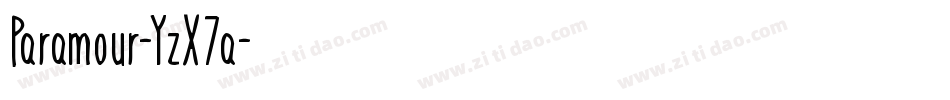Paramour-YzX7a字体转换