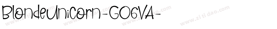 BlondeUnicorn-GO6VA字体转换