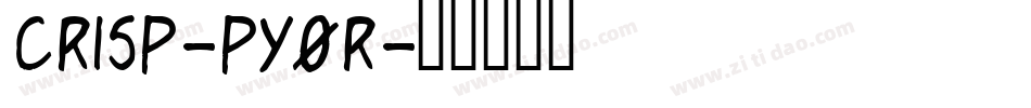 Crisp-py0r字体转换