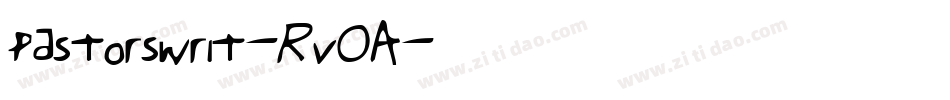 Pastorswrit-Rv0A字体转换