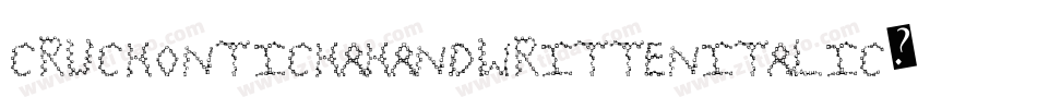 CruChontichaHandwrittenitalic-v2WA字体转换