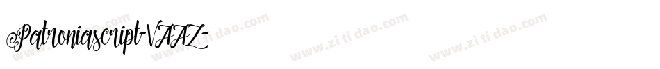 Patroniascript-VAAZ字体转换
