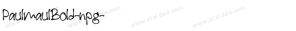 PaulmaulBold-npg字体转换