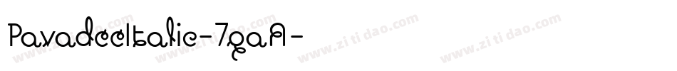 PavadeeItalic-7qaA字体转换
