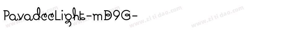 PavadeeLight-mD9G字体转换