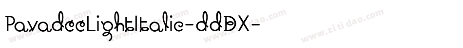 PavadeeLightItalic-ddDX字体转换