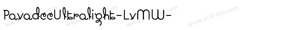 PavadeeUltralight-LvMW字体转换