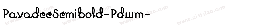 PavadeeSemibold-Pdwm字体转换 PavadeeSemibold-Pdwm字体转换