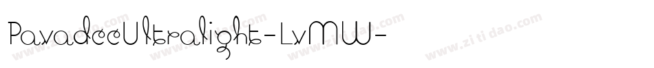 PavadeeUltralight-LvMW字体转换