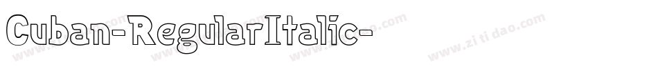 Cuban-RegularItalic字体转换