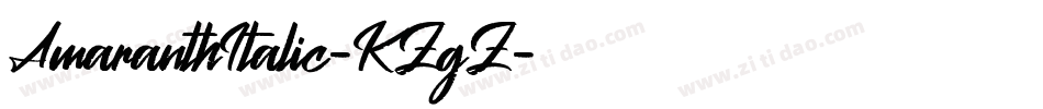AmaranthItalic-KZgZ字体转换
