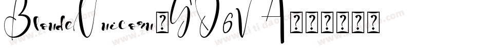 BlondeUnicorn-GO6VA字体转换