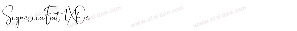 SignericaFat-1XOe字体转换 SignericaFat-1XOe字体转换