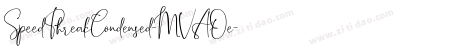 SpeedPhreakCondensed-MVAOe字体转换