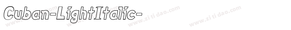 Cuban-LightItalic字体转换