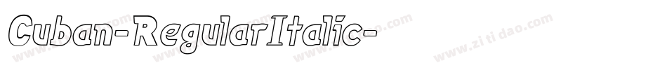 Cuban-RegularItalic字体转换