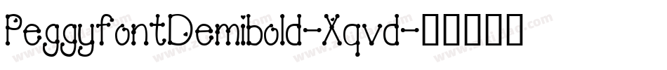 PeggyfontDemibold-Xqvd字体转换