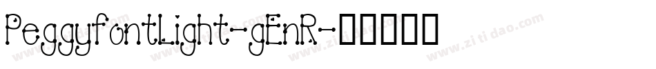 PeggyfontLight-gEnR字体转换
