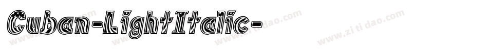Cuban-LightItalic字体转换