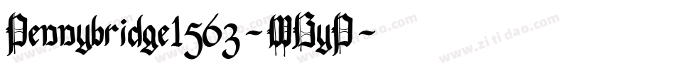 Pennybridge1563-MByP字体转换