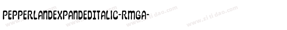 PepperlandExpandedItalic-rMGA字体转换 PepperlandExpandedItalic-rMGA字体转换