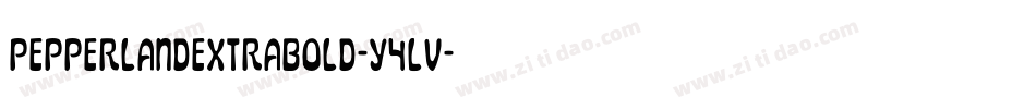 PepperlandExtraBold-Y4Lv字体转换