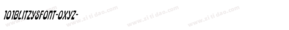 101BlitzysFont-oXYz字体转换