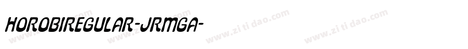 HorobiRegular-JRmga字体转换