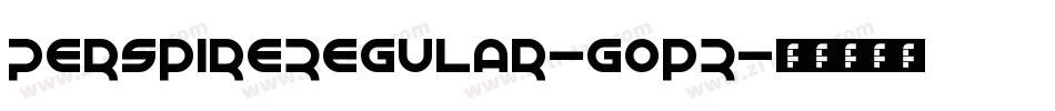 PerspireRegular-gopR字体转换