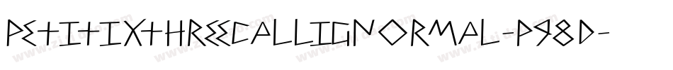 PetitixthreecalligNormal-p98D字体转换
