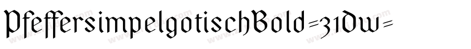 PfeffersimpelgotischBold-z1Dw字体转换