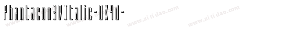 Phantacon3DItalic-0X4d字体转换