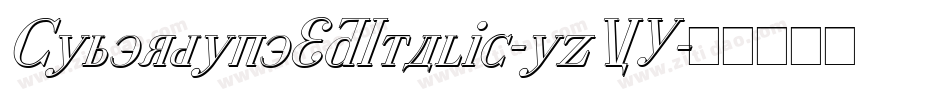 Cyberdyne3DItalic-yzVY字体转换