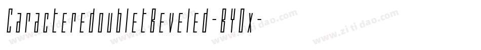 CaracteredoubletBeveled-BYOx字体转换