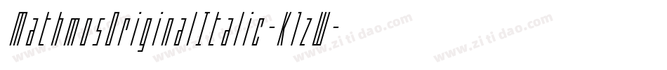 MathmosOriginalItalic-K1zW字体转换