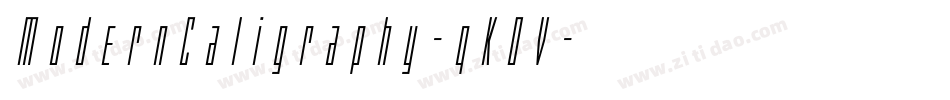 ModernCaligraphy-qK0V字体转换