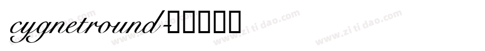 cygnetround字体转换