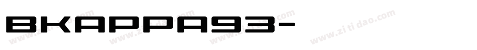 BKappa93字体转换