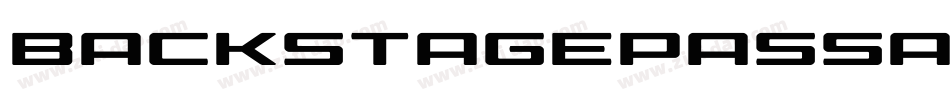 BackstagePassa-XA3P字体转换